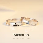 Кольца женские регулируемые, с посеребренной эпоксидной смолой