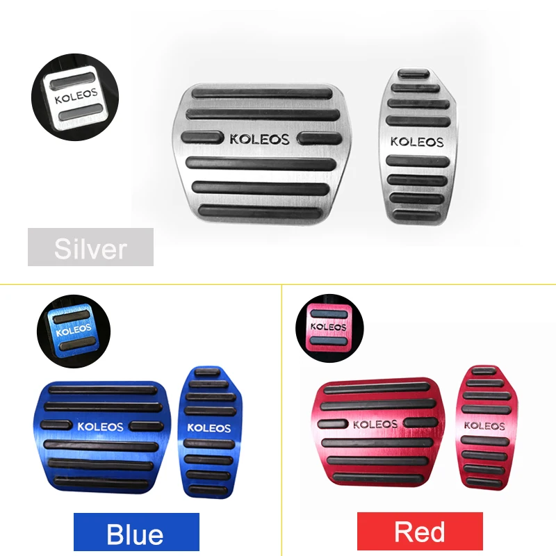 

Aluminum alloy Car Accelerator Gas Pedal Brake Pedals Cover Non Slip Pad AT For Renault Kadjar Koleos 2016 2017 2018 Accessories