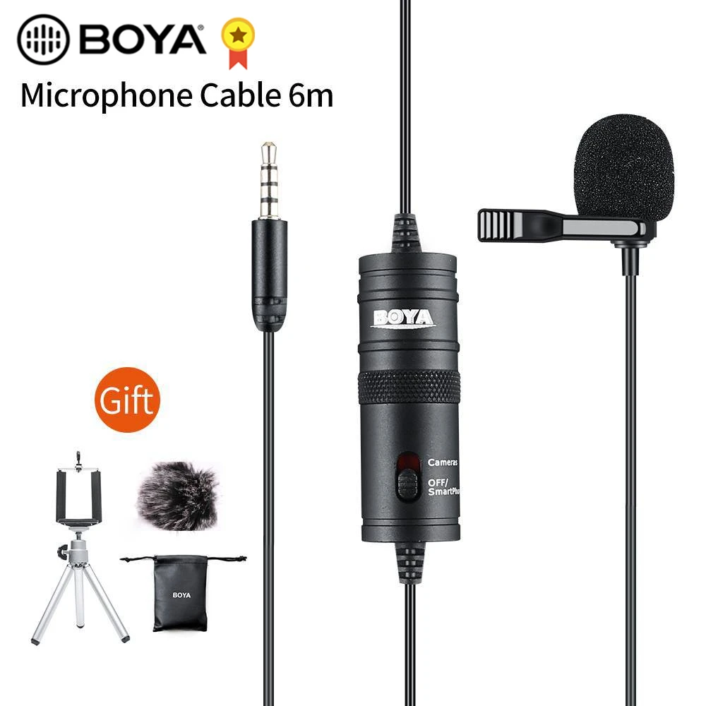 Микрофон BOYA BY M1 нагрудный компактное петличное записывающее устройство 3 5 мм для