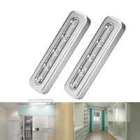 5 leds cabinet closet light wireless touch battery powered lamp tap night light for wardrobe stair kitchen bedroom drawer lamps