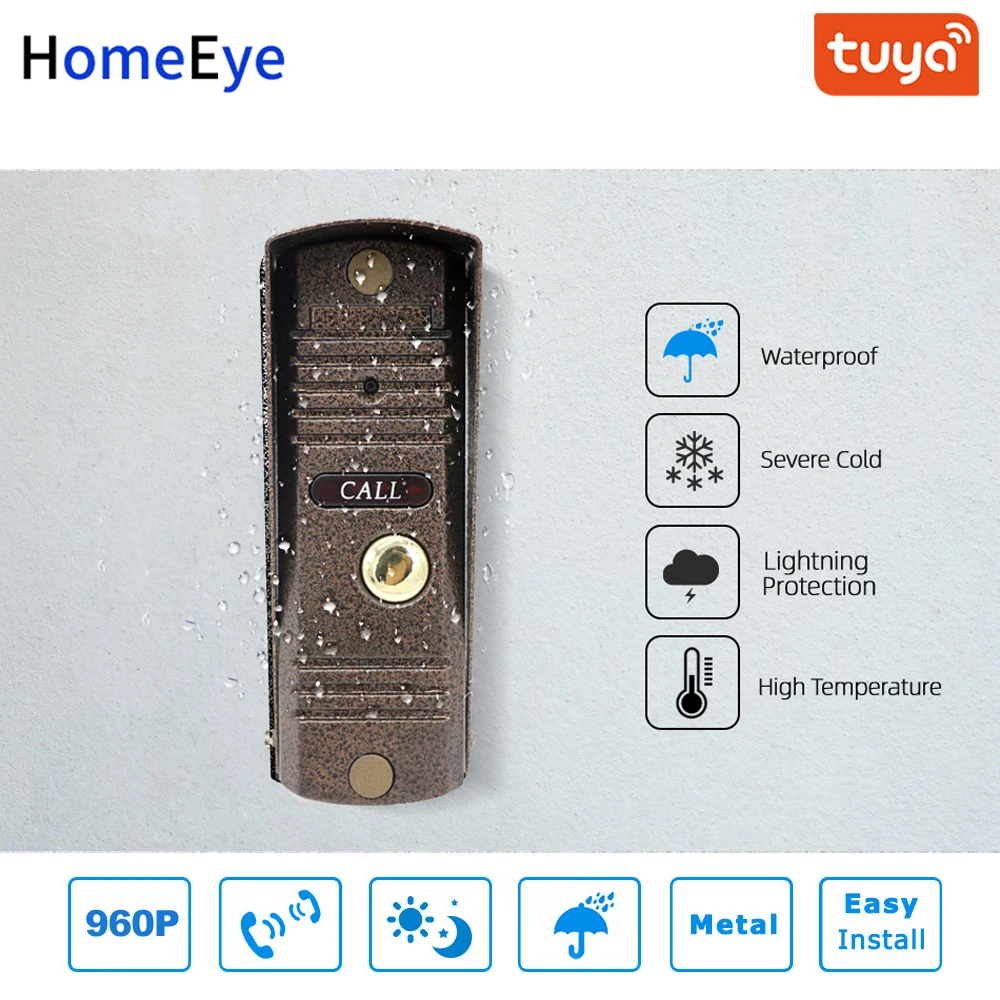 Tuya Smart Life App пульт дистанционного управления WiFi IP видео домофон видеодомофон система контроля доступа для дома Обнаружение движения