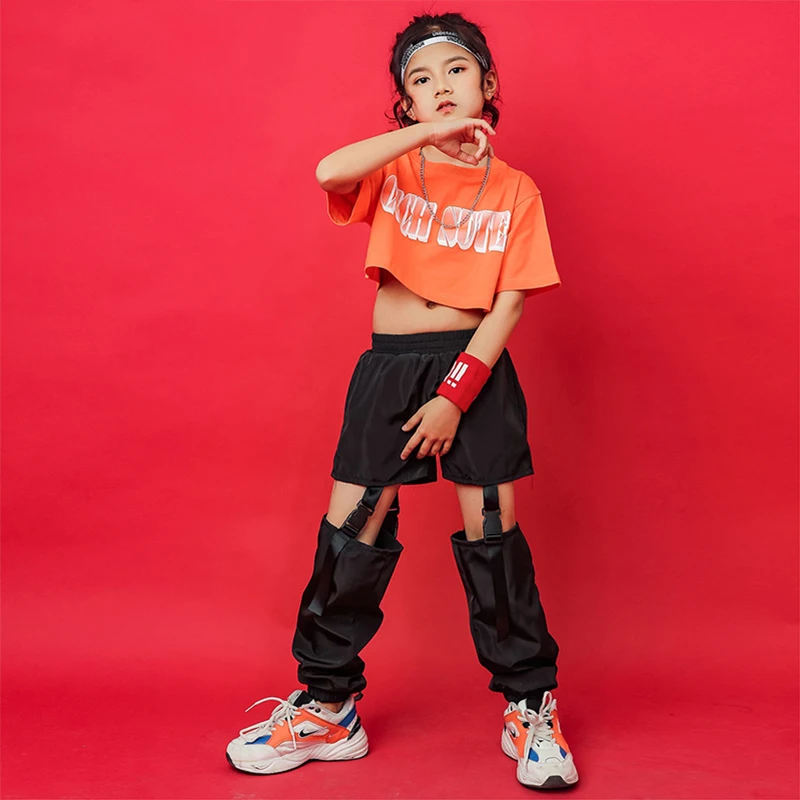 Детские костюмы для джазовых танцев летние брюки в стиле хип хоп девочек уличные