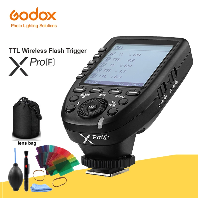 

Godox Xpro-F HSS TTL Wireless Flash Trigger 1/8000s HSS TTL-Convert-Manual for Fujifilm Fuji X-Pro2/X-T20/X-T1/X-T2 X100F,X100T