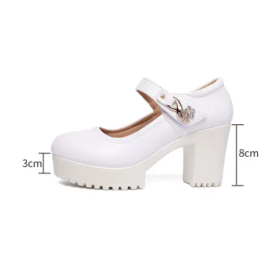 Подиум модель Cheongsam обувь из водонепроницаемой кожи с круглым носком на каблуке