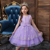 dresses for girls flower lace tulle dress wedding little girl ceremony party birthday dress children autumn clothing new 2021