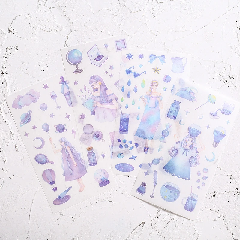 4 шт./лот креативный мультяшный кавайный бумажный стикер милый DIY Дневник фото