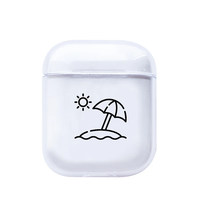 Роскошные аксессуары для карт чехол для Airpods 1 2 прозрачные Bluetooth наушники дорожные Прозрачные Жесткие чехлы чехол - Color: pods122