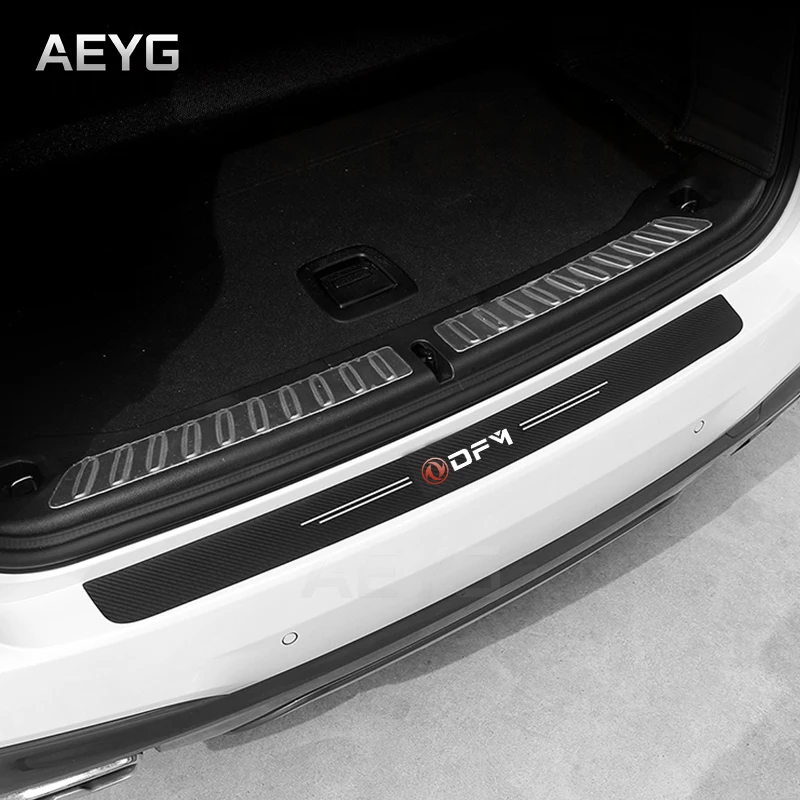 

Car Trunk Guard Rear Bumper Plate Carbon Fiber Sticker For Dongfeng Tractor AX7 580 S30 H30 Cross AX4 A30 A6 AX3 Accessories