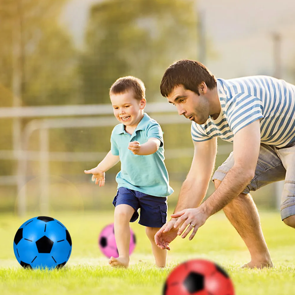 

4Pcs Colorful Kids Soccer Football Inflatable Soccer Ball for Home