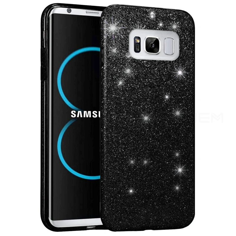 Black Стойкий к падениям, сделан из ТПУ+ ПК+ блестящий чехол для samsung Galaxy J4 J6 плюс A6 A8 J8 A7 A750F J2 Pro J3 J5 J7 Prime 2 Neo мягкий чехол - Цвет: Black