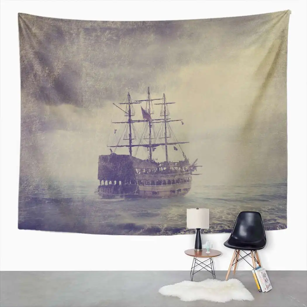 Синий джинсовый гобелен темно-синего цвета для украшения спальни комнаты