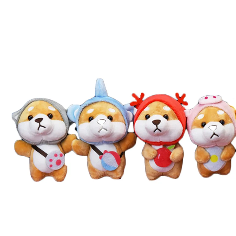 Милые корги куклы плюшевые милые брелки мультфильм чучела животные одевать