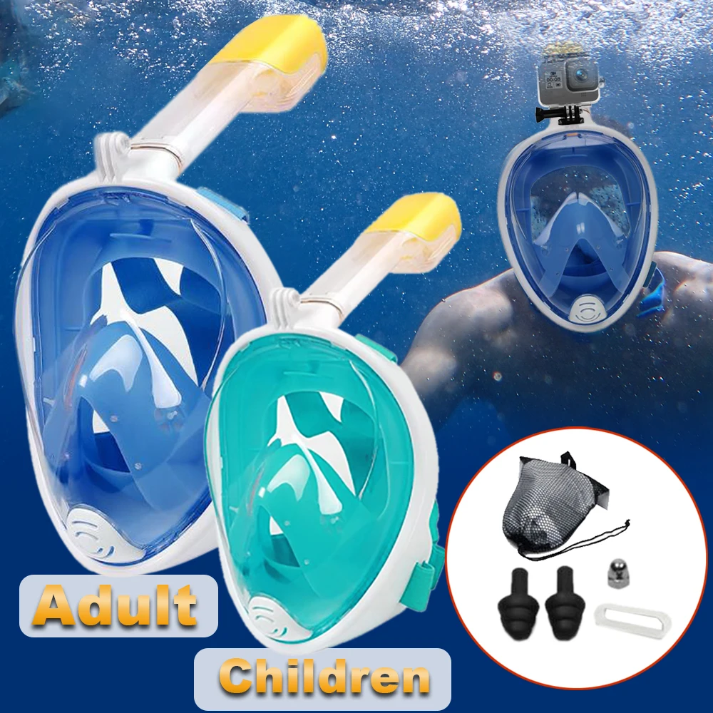 

Diving Mask Full Face Underwater Snorkeling Mask Anti Fog Mask Set Safe and Waterproof Respiratory Masks Scuba Diving Equipment