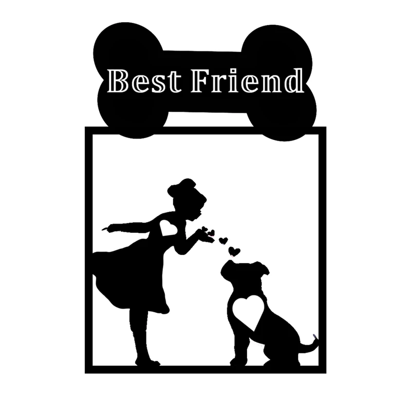 DiyArts Девушка с собакой друг рамка металлические режущие штампы трафареты для DIY