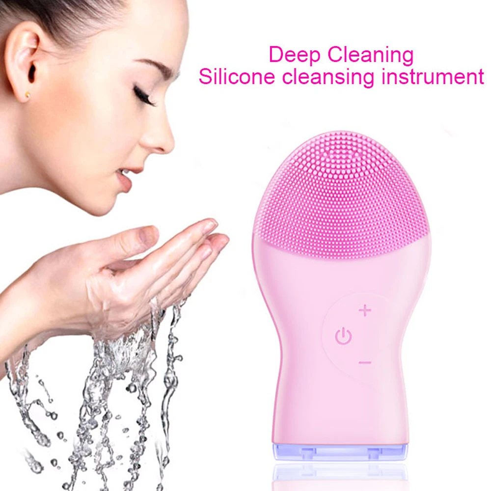 Электрический силиконовый очищающее средство для лица Мягкий лицевой глубокий