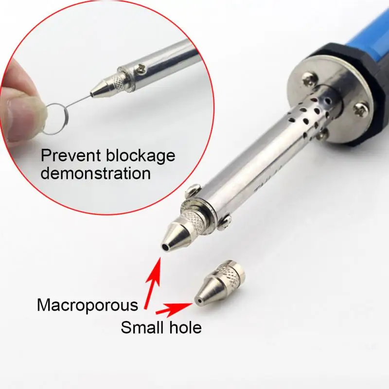 

30W 220V Suction Desoldering Pump Tool Sucker Electric Soldering Iron Pen With Nozzle EU Plug Iron Suction Tool Heating Pen