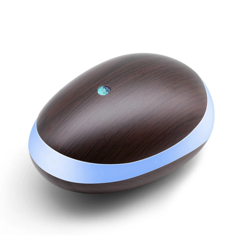 

AAAK -200Ml Air Humidifier Essential Aroma Oil Diffuser Ultrasonic Wood Grain Humidifier US Plug