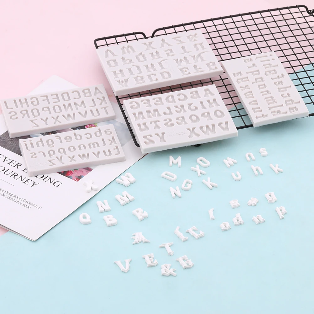 Буквы Алфавит силиконовые формы для украшения торта инструменты форма шоколада