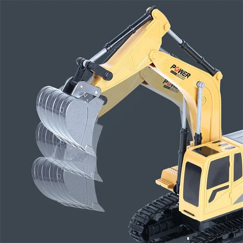 

2021 NEW 2.4G Wireless Electric Remote Control Excavator 6-Channel Children Alloy Engineering Car Toys Model Gift For Kids Boys
