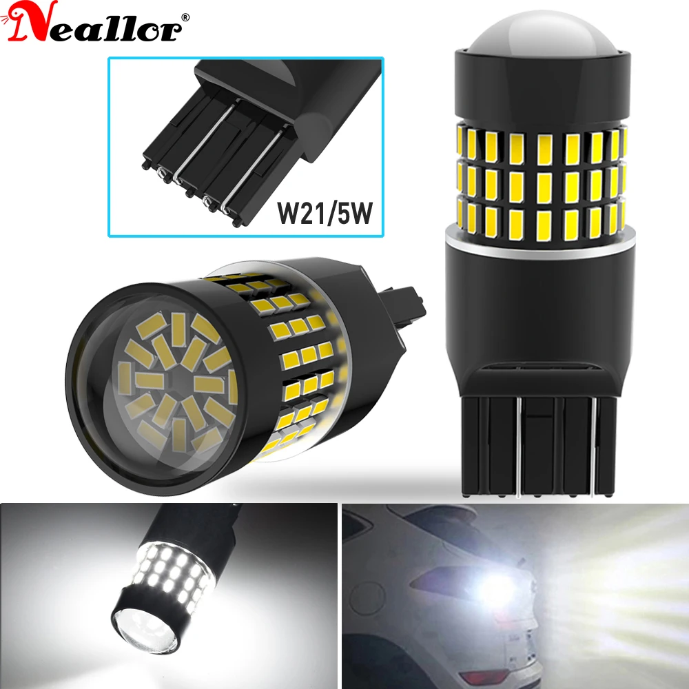 

2x T20 W21W WY21W 7440 7440NA SRCK LED Turn Signal Light Bulbs Canbus Error Free No Hyper Flash 2800m White P21W 7506 1156 BA15S