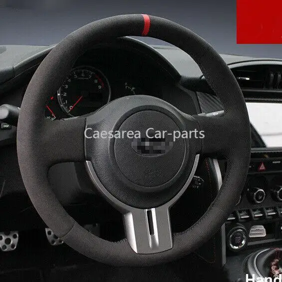 

Для Subaru BRZ DIY ручная швейная крышка рулевого колеса черная замша