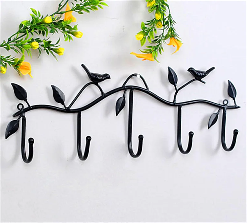 

Hot Birds Metal Wall Coat Rack and Hat Rack Multi-Function Mounted Hook Hangers For Livingroom Bedroom PLD