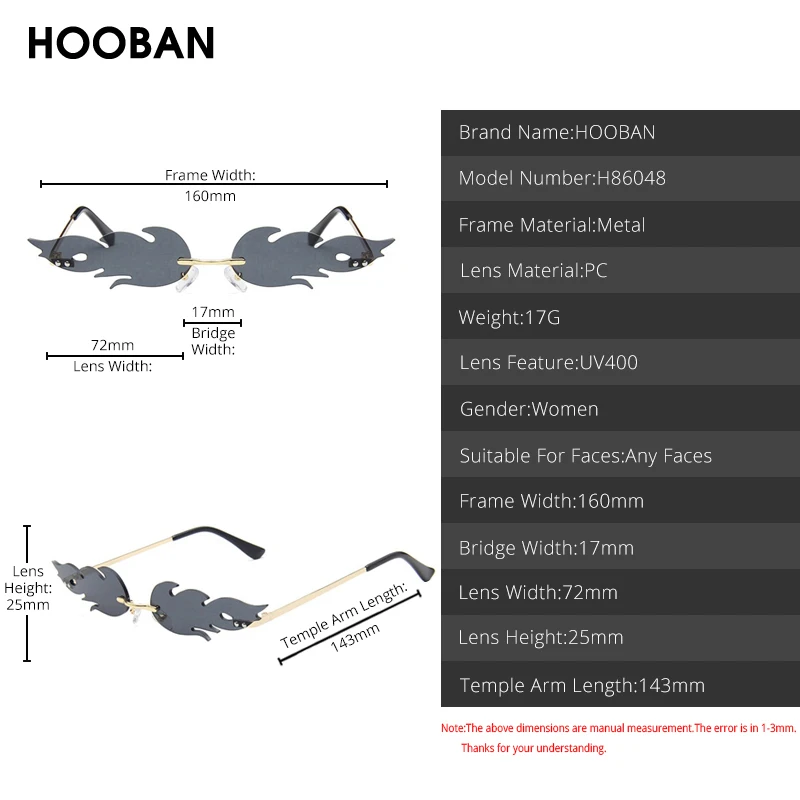 Солнцезащитные очки HOOBAN без оправы UV400 для мужчин и женщин модные брендовые