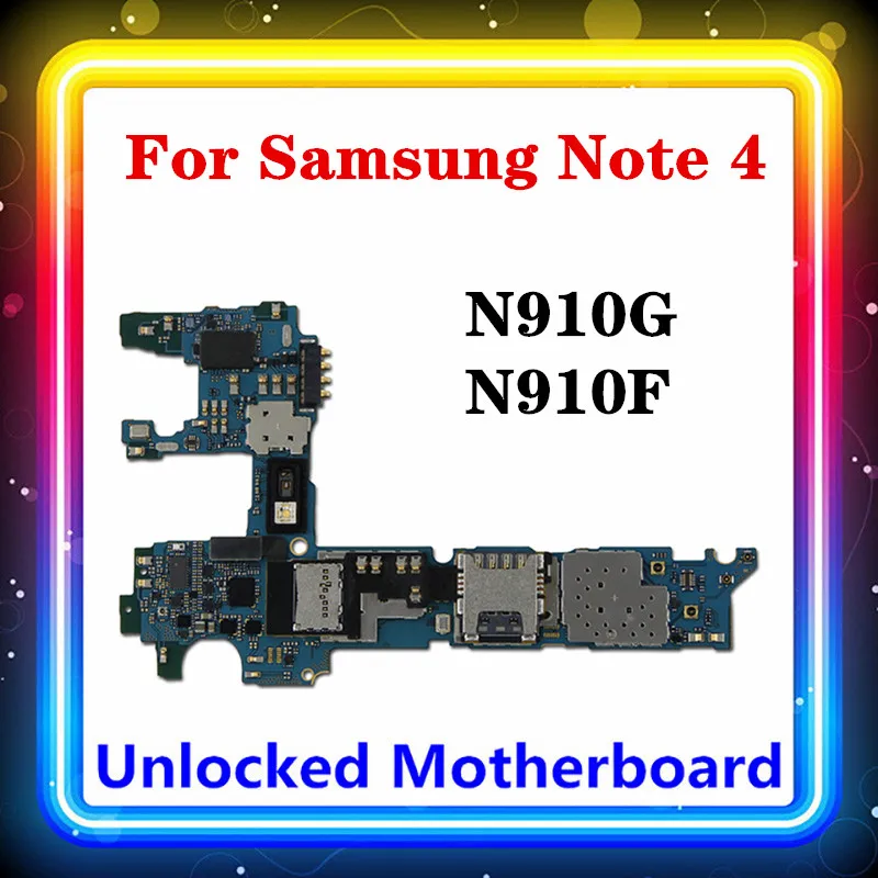 Материнская плата для Samsung Note 4 N910G N910F оригинальная чистая материнская полная