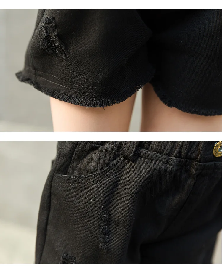 

1 Piece Summer Solid Girl Shorts Tassels Trousers For Girls Clothes Teenager Denim Shorts Comfort Kids Pants Children Clothing