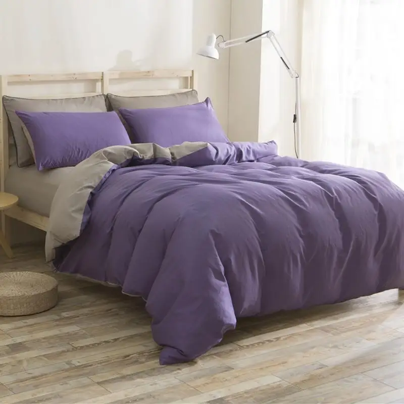 58 домашний текстиль зеленый фиолетовый темно-синий комплект постельного белья