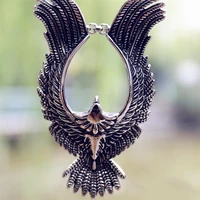 fine hand made retro new style wings spread eagle pendant men and women jewelry accessories necklace
