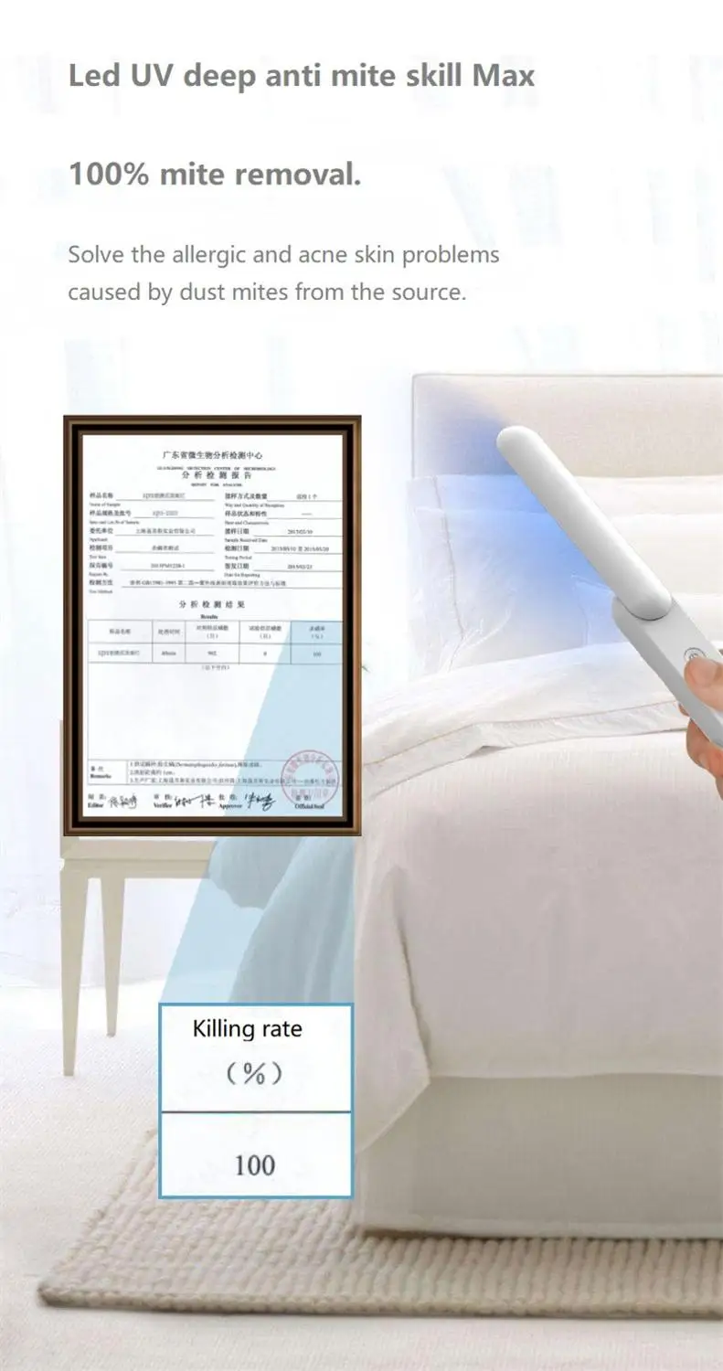 Портативный ультра-уф бактерицидный дезинфекционный светильник ручной 10 Вт