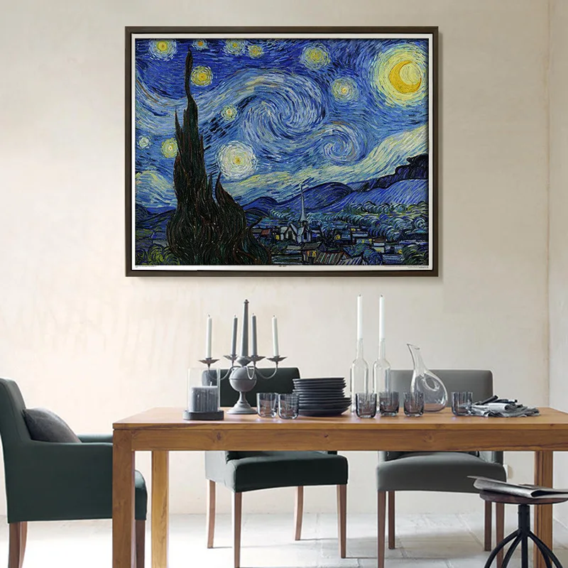 Алмазная Картина Ван Гог звезда наклейки алмазная вышивка крестиком Звездный