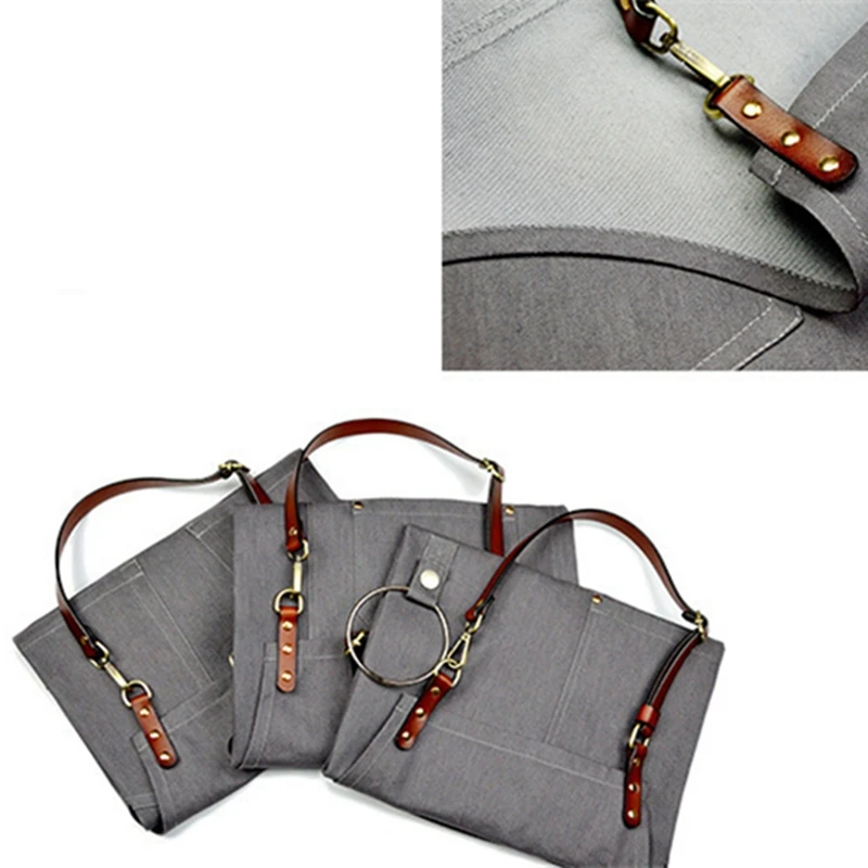 

1 Pcs Senior Denim Cowboy Bbq Apron & 1 Pcs 20 LED Snowflake String Light