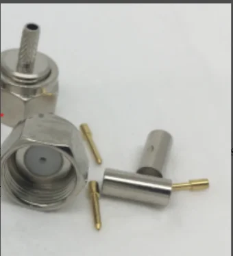 RF F Crimp Male Connector Type Plug Solder For LMR100 RG316 RG179 Cable Wire Goldplated Brass PTFE | Обустройство дома