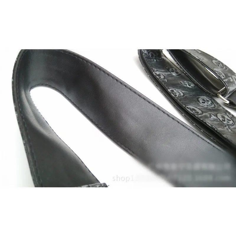 2 шт./лот золотистая и серебристая акустическая гитара с черепом ремешок для