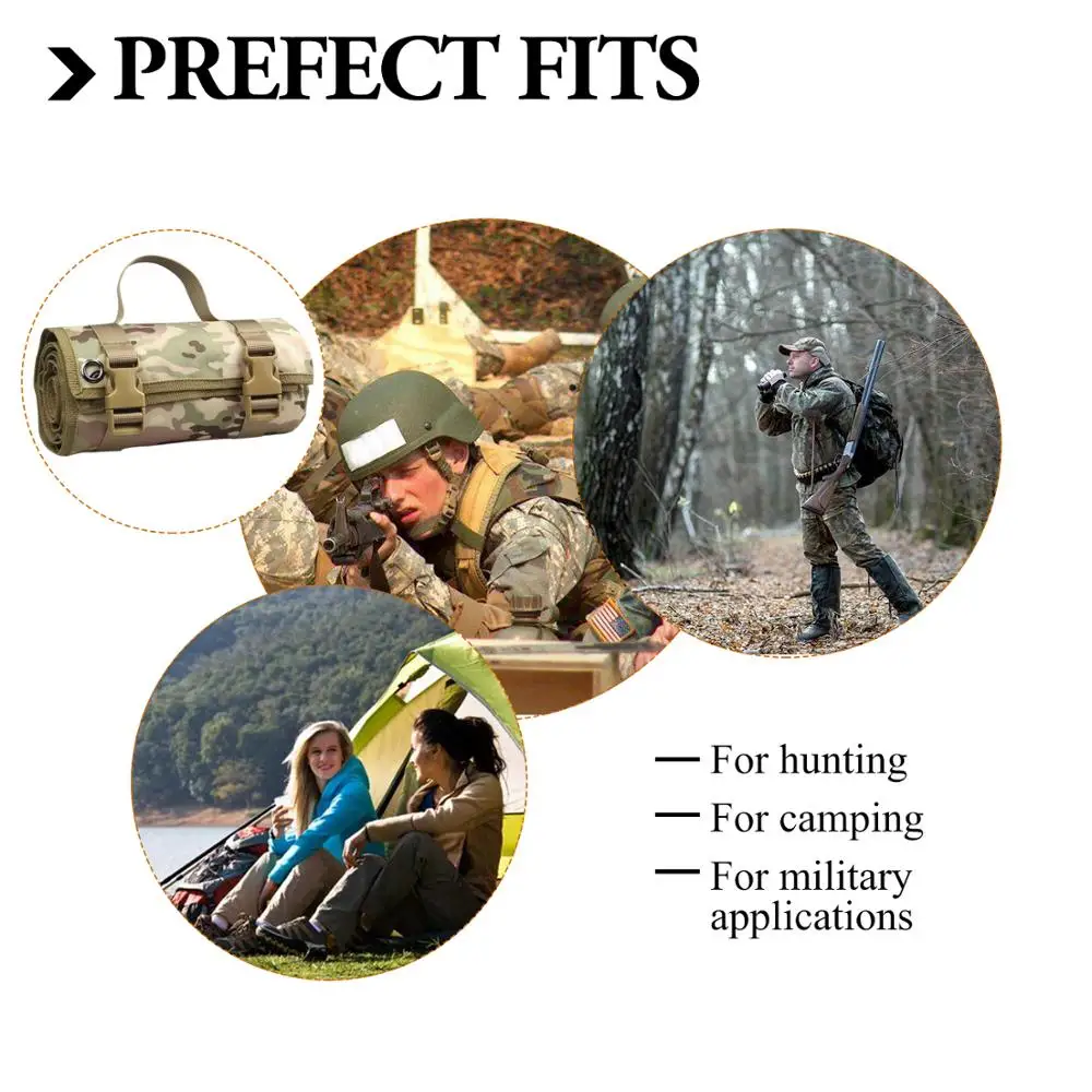 

Outdoor Hunting Mat Tactical Shooting Mat Non-Slip Roll-up Combat Gun Rifle Blanket 1000D Waterproof Camping Foldable Pad Cloth