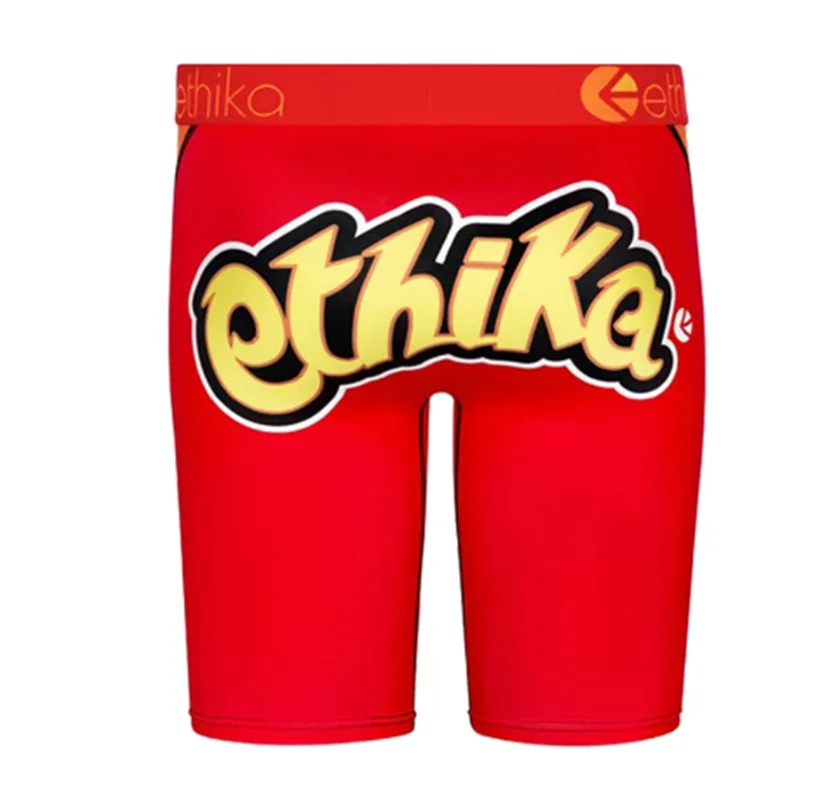 

Трусы-боксеры Ethika мужские длинные, брендовые пикантные Трусы из полиэстера и спандекса, с U-образным мешочком, дышащее нижнее белье с принто...