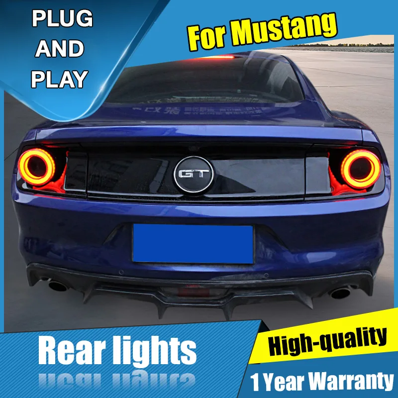 Автомобильный Стайлинг для ford Mustang задняя фара 15-19 для Mustang задние фонари, выделенный Автомобильный свет, светодиодные задние фонари с 2 шт