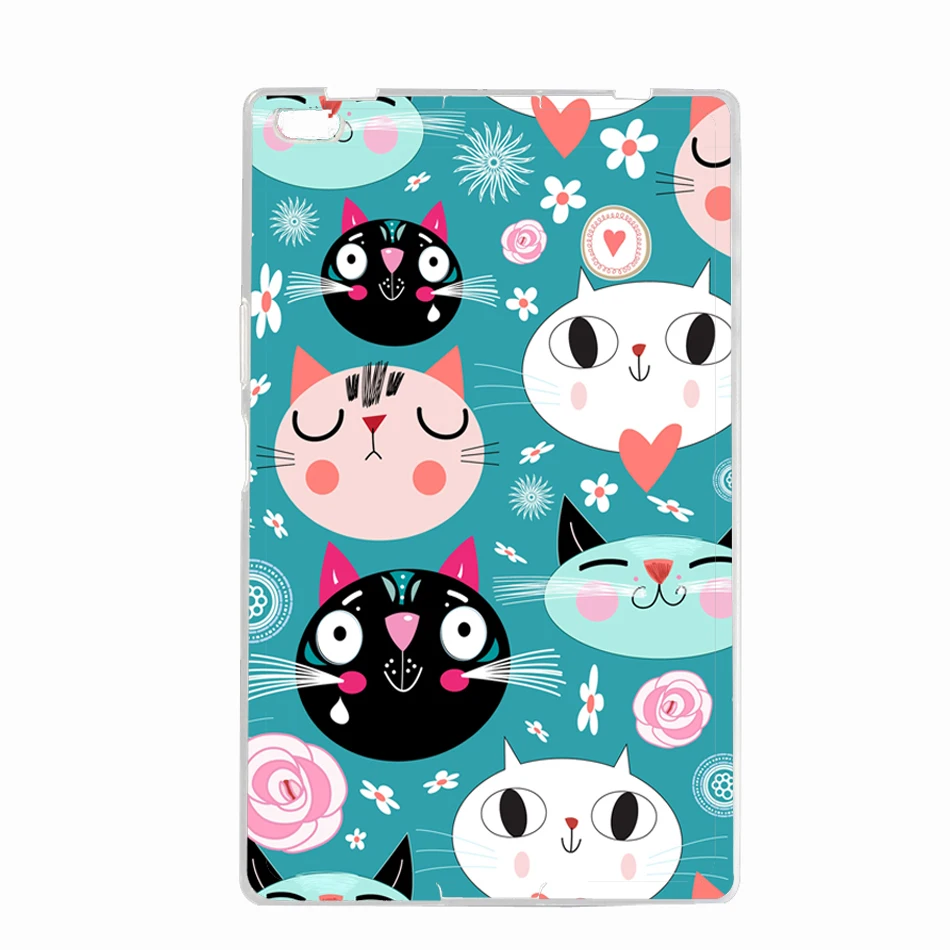 Мягкий чехол из ТПУ Для lenovo tab 4 8 TB 8504 Tablet painted print Silicon мягкая задняя крышка Coque Capa