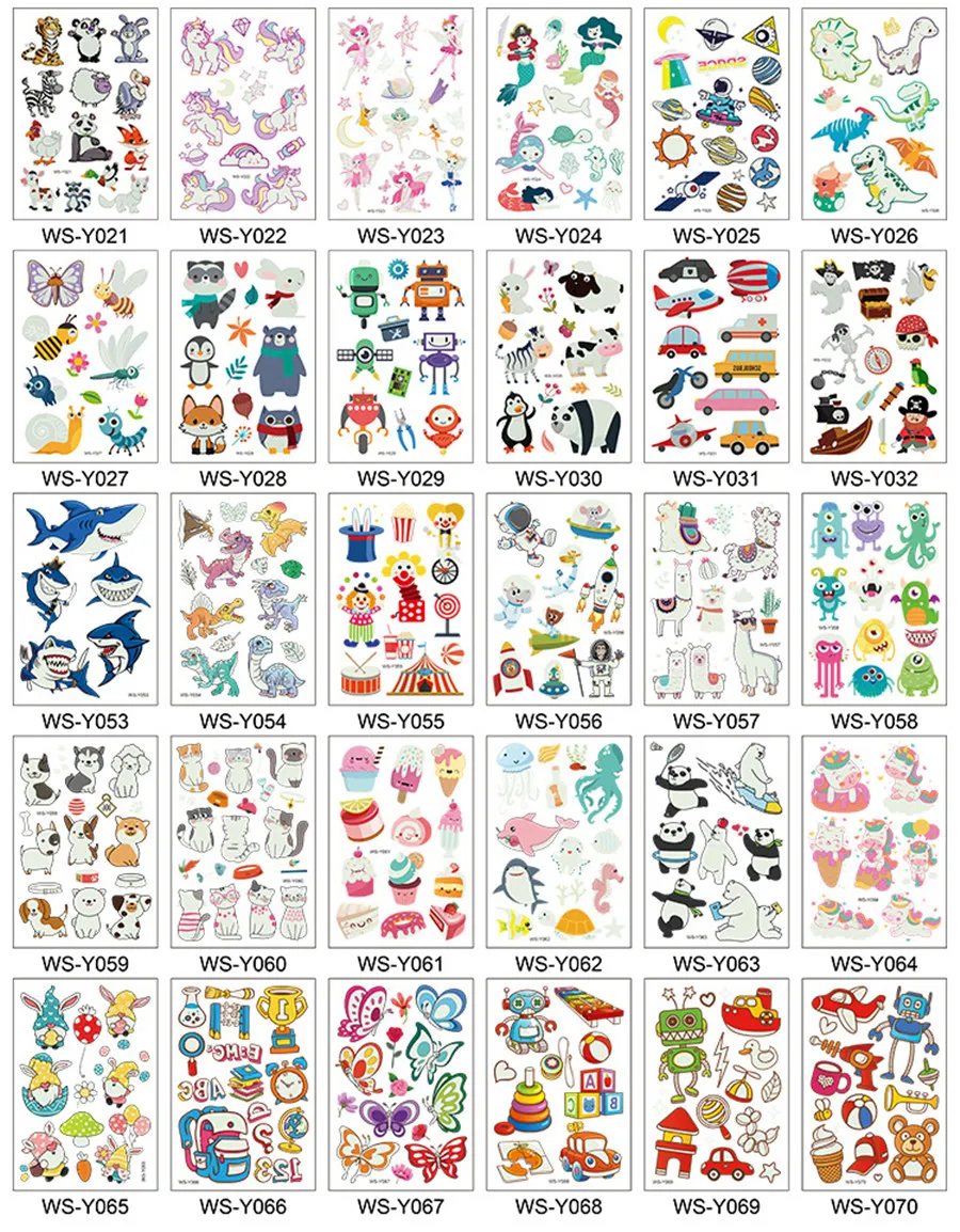 Tattoo Stickers Luminous Child Kid Temporary Fake Tattoos Glow Paste on Face Arm Leg for Children Body Art Funny ermaid Sticker