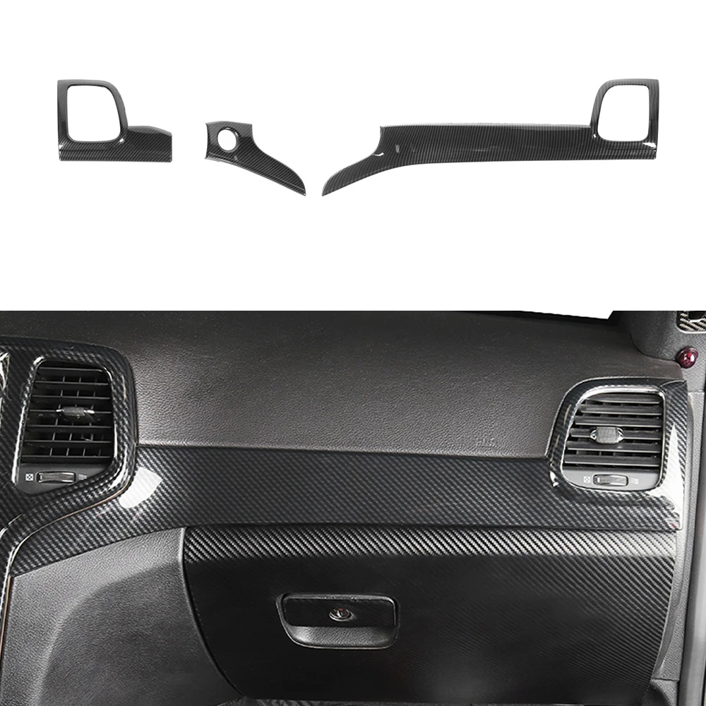 for Jeep Grand Cherokee 2011-2021 Center Console Panel Decoration Cover Trim Decal Car Interior Accessories ABS Carbon Fiber