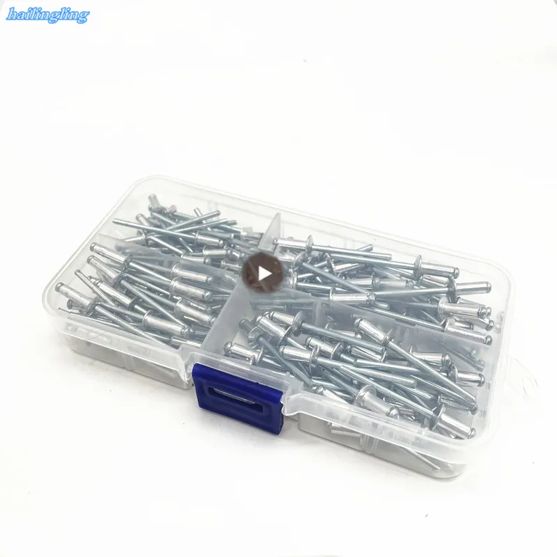 

120PCS M3.2 M4 GB12618 Aluminium Pop Rivets Assortment Kit Dome Head Blind Rivets Bolt Open Aluminum Pull Nail Assorted Set