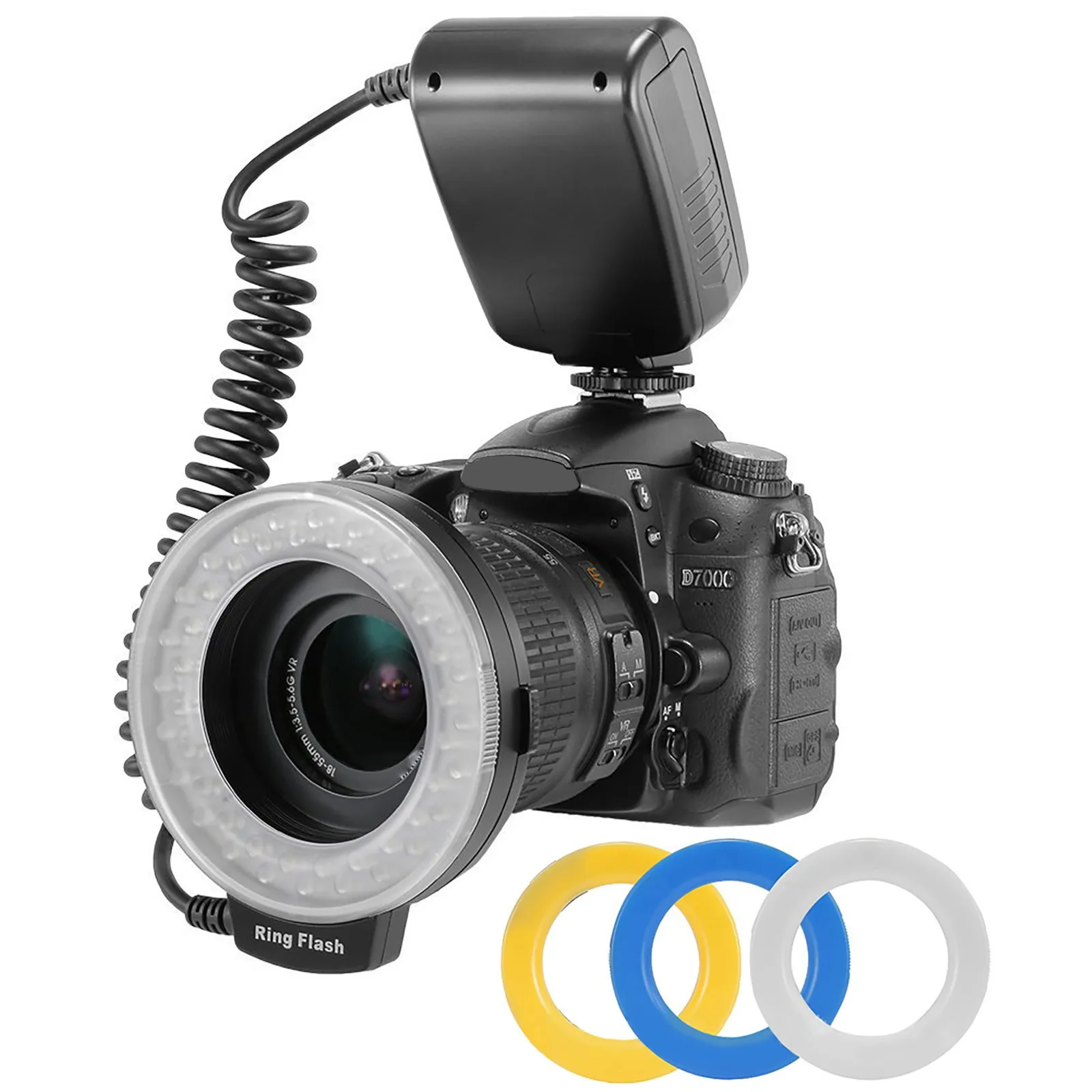 Внешняя светодиодная Кольцевая вспышка Speedlight Speedlite для Canon Nikon Sony Hotshoe Olympus Panasonic