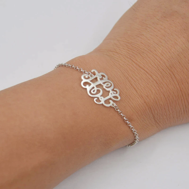 Персонализированный именной браслет для женщин на заказ Boho Monogram Pulseiras ювелирные изделия из нержавеющей стали розовое золото Инициалы мужские браслеты