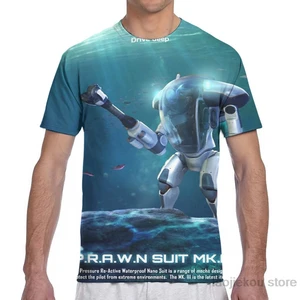 Костюм Subnautica с кревером (море), Мужская футболка, женская модная футболка с принтом по всей длине, топы для мальчиков, футболки, летние футболки с коротким рукавом