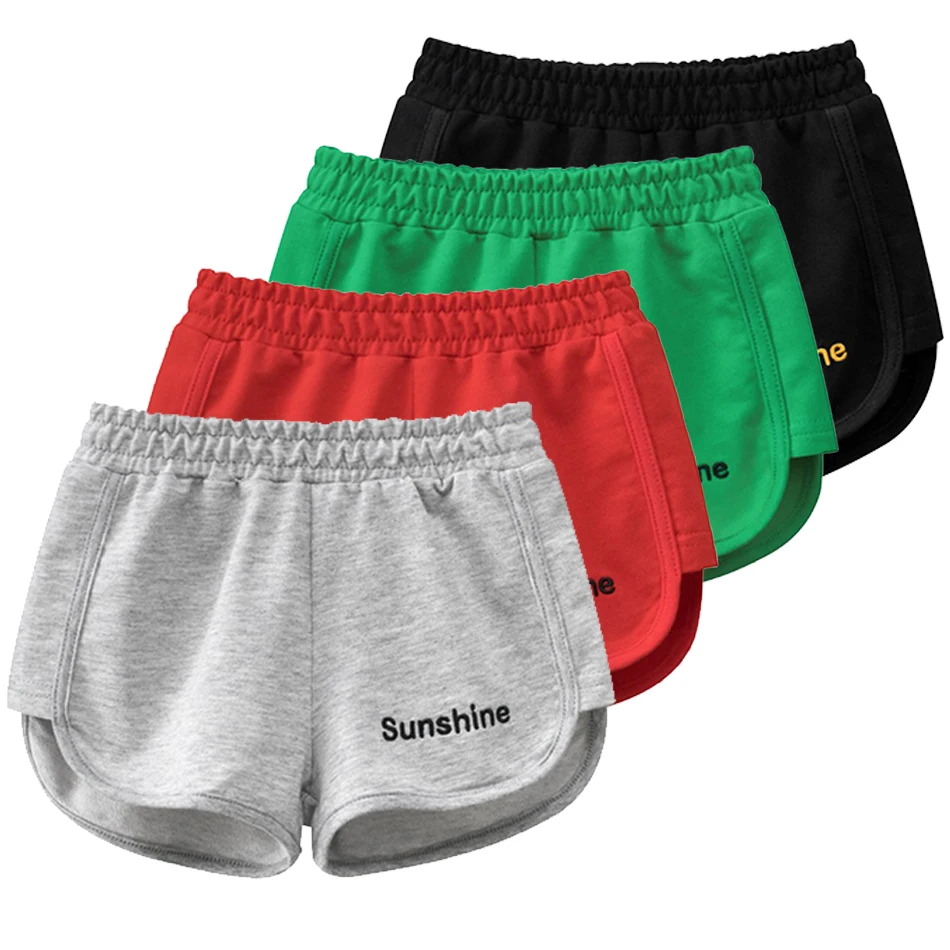 

2-10T Shorts for Teen Girl Summer Candy Color Short Pants Elastic Waist Cotton Fashion Sport Trunks Kids Bottom Children Clothes