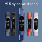 Дышащий спортивный ремешок для mi band 4 3, нейлоновый Браслет Для xiaomi 5 mi band 5, mi band 4 3