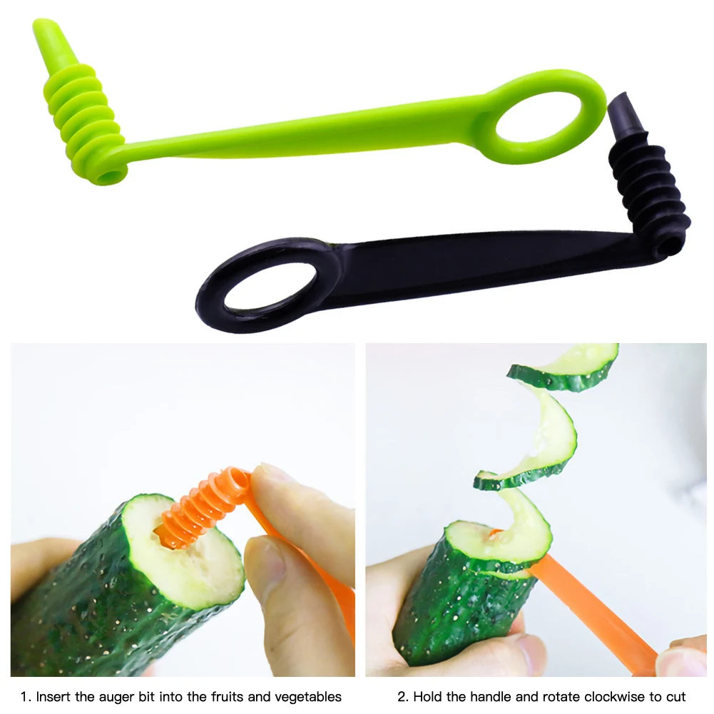 

1PC Spiral Slicer Blade Hand Slicer Cutter Cucumber Carrot Potato Vegetables Spiral Knife Kitchen Accessories Tools Random Color