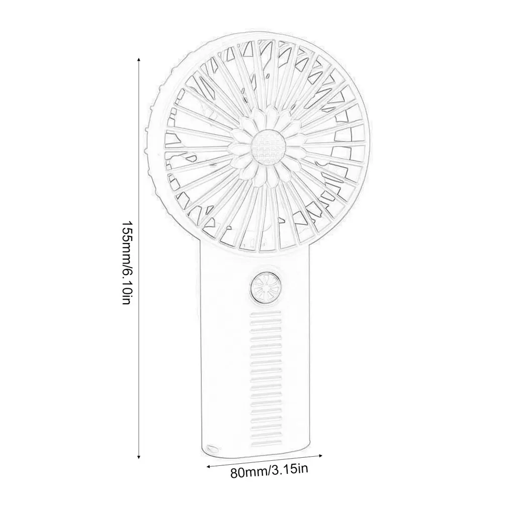 

Sunflower Mini Fan Portable Handheld USB Rechargeable Fans Appliances Desktop Air Cooler Outdoor Travel Floor Standing Fan